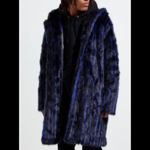 Fur by Urf Australia 
Faux Fur oversized mens Coat sold at  Urban Outfitters